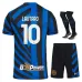 Lautaro's Inter Milan 2024/25 Home Children's Kit - Blue
