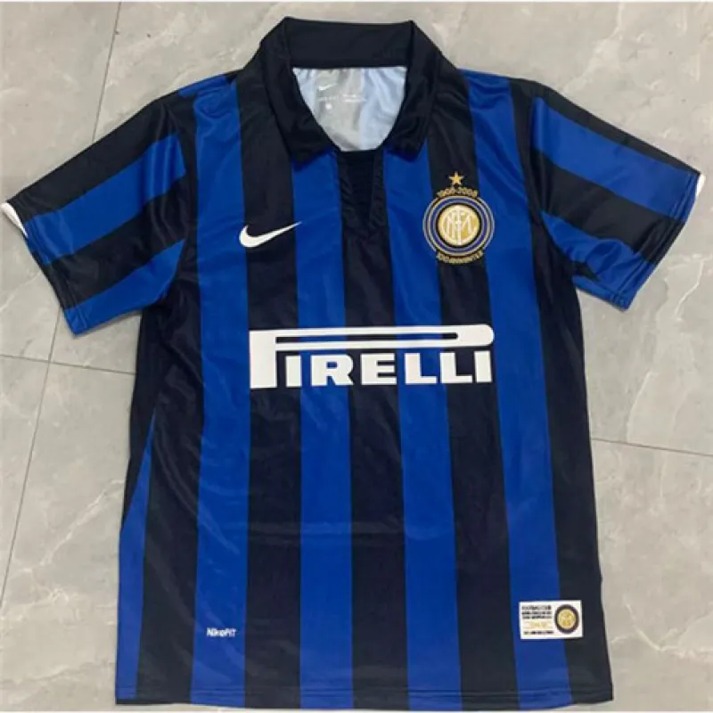 Inter Milan 2007/08 retro home jersey - blue