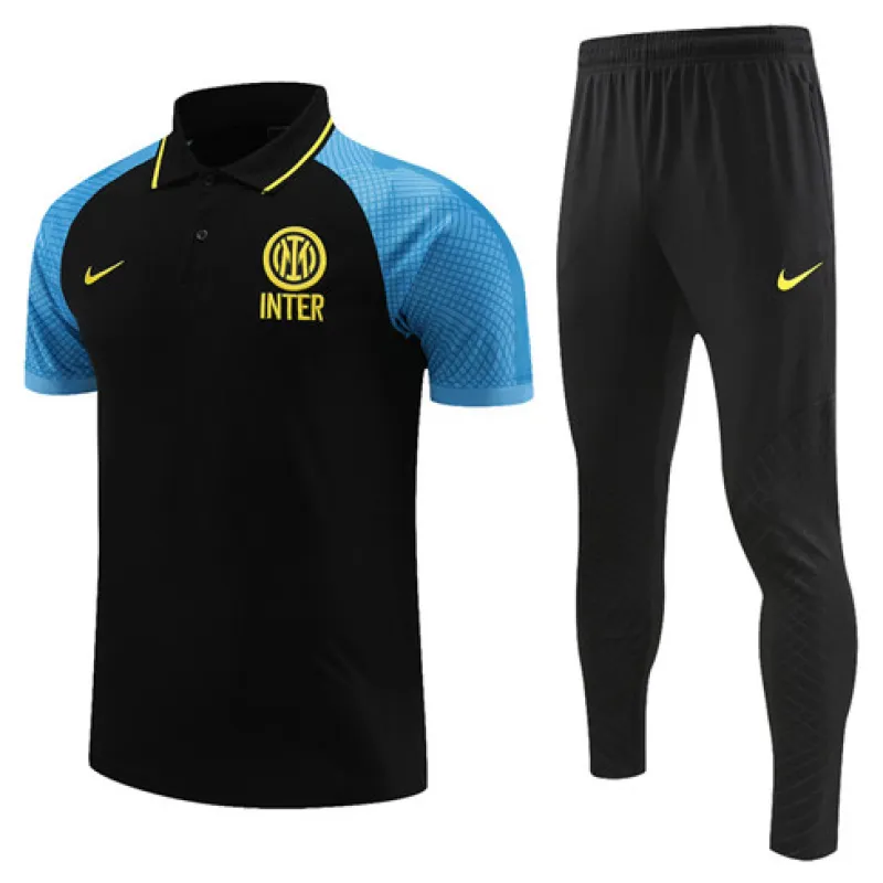 Inter Milan 2022/23 Polo Shirt + Shorts - Black