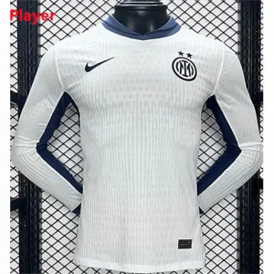 Inter Milan Away Long Sleeve Jersey 2024/25-Player-White
