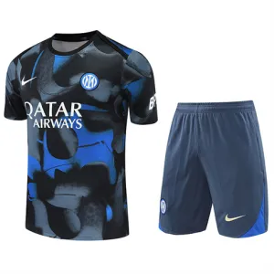 Short et chemise de l'ensemble d'entraînement de l'Inter Milan 2024/25 - gris
