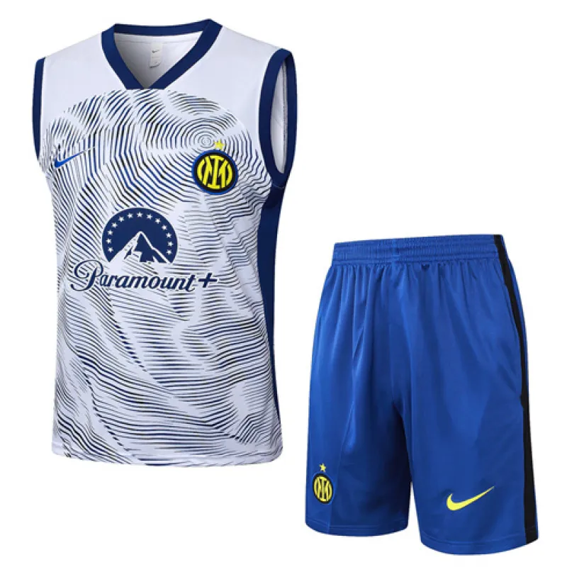 Pantalones cortos y chaleco del conjunto de entrenamiento A del Inter Milan 2024/25 - Blanco