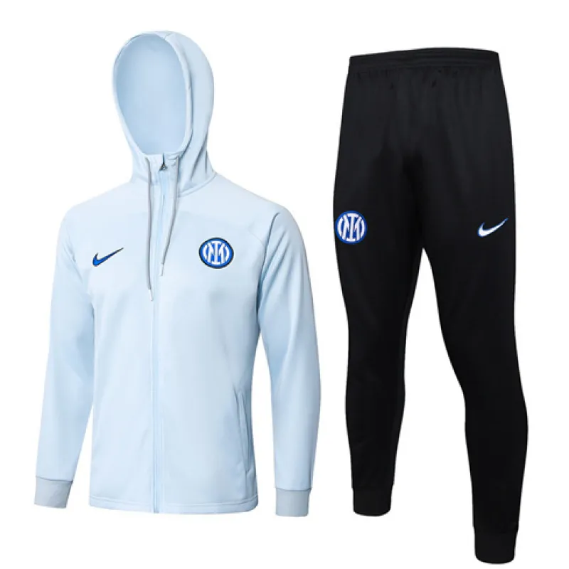 Inter Milan 2024/25 Kapuzen-Sportjacke - Hellgrau