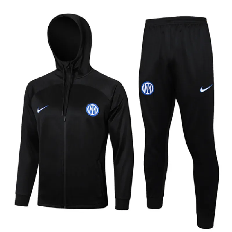 Inter Milan 2024/25 Hooded Sports Jacket - Black