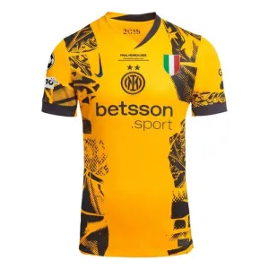Maillot Tertiaire pour Enfants de la Finale de la Ligue des Champions 2025 d'Inter Milan - Jaune