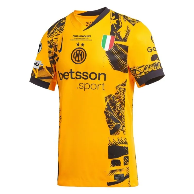 Inter Milan 2025 UEFA Champions League Final Third Children's Kit - Yellow