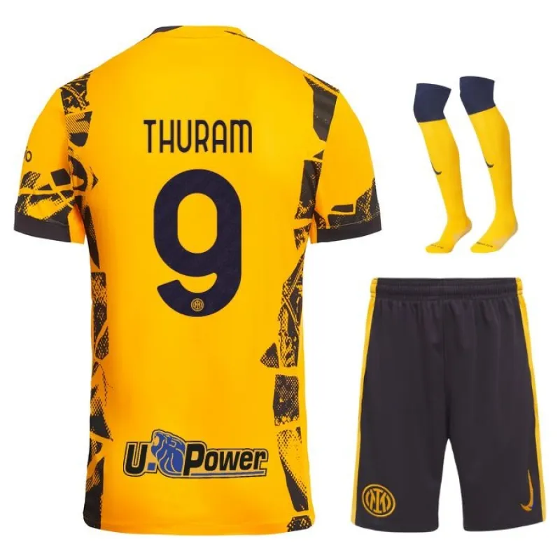 Marcus Thuram Camisa Infantil Inter de Milán 2024/25 Tercera - Amarilla