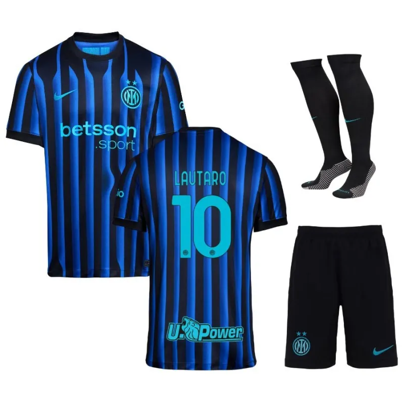 Inter Milano LAUTARO Bambini 2025/26 Kit casa - Azzurro