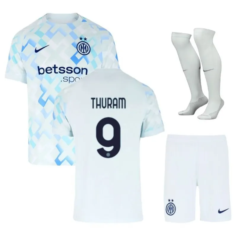 Inter Milan THURAM Kids' Jersey Set 2025/26 Away - White
