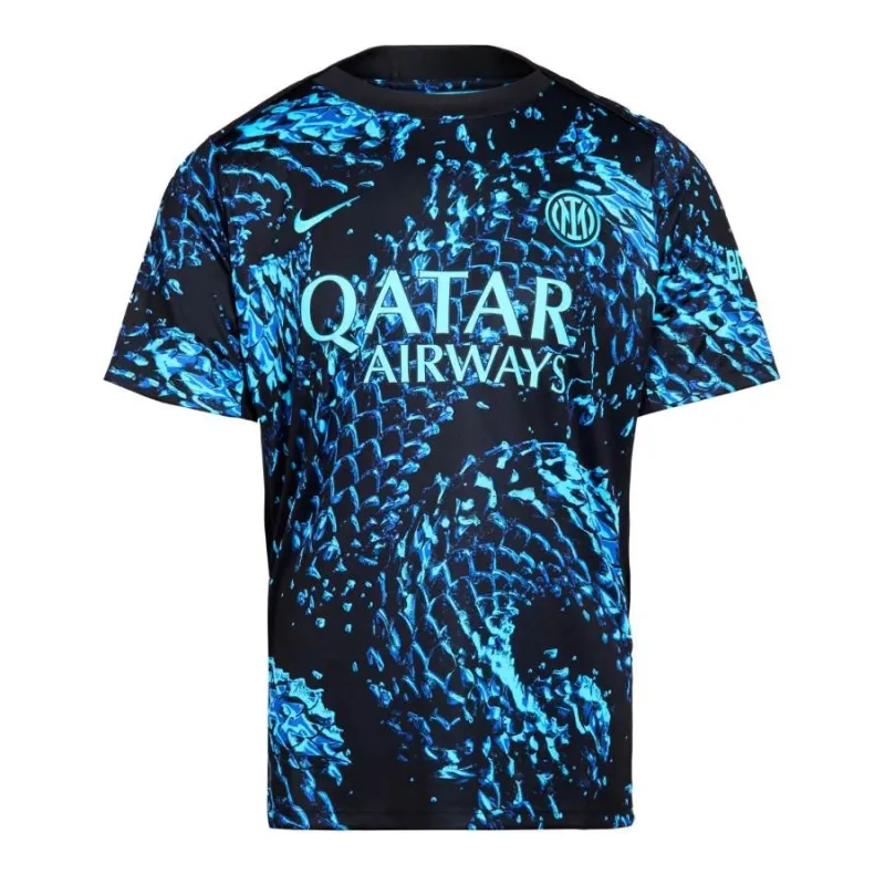 Maillot de pré - match de l'Inter Milan 2025/26 - Bleu/Noir