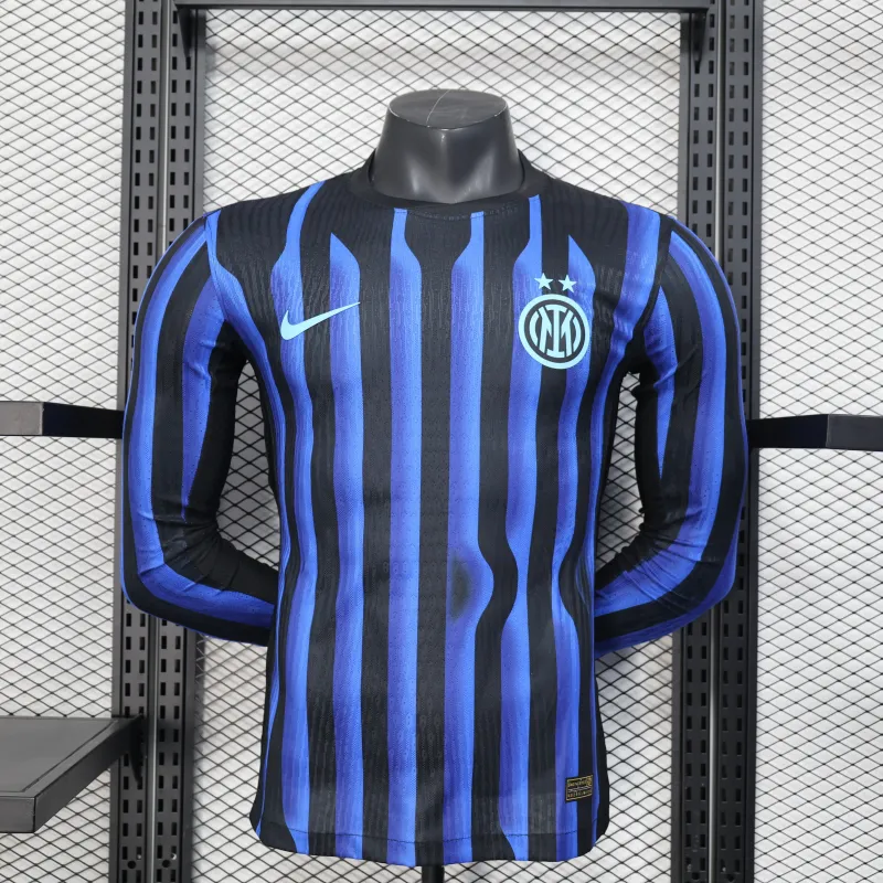 Inter Milan 2025/26 Special Edition Long-Sleeve Player Jersey - Black/Blue