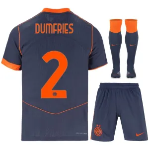 Inter Milan DUMFRIES 2025/26 Maillot Third Enfant avec Short - Bleu