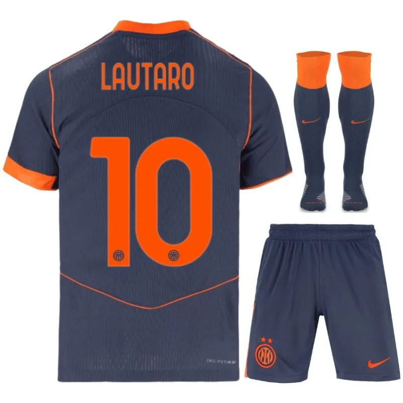 Inter Milano LAUTARO 2025/26 Maglia Third Bambino con Pantaloncini - Blu