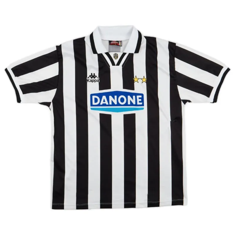 Juventus 1994/95 Maillot domicile rétro - Blanc/Noir