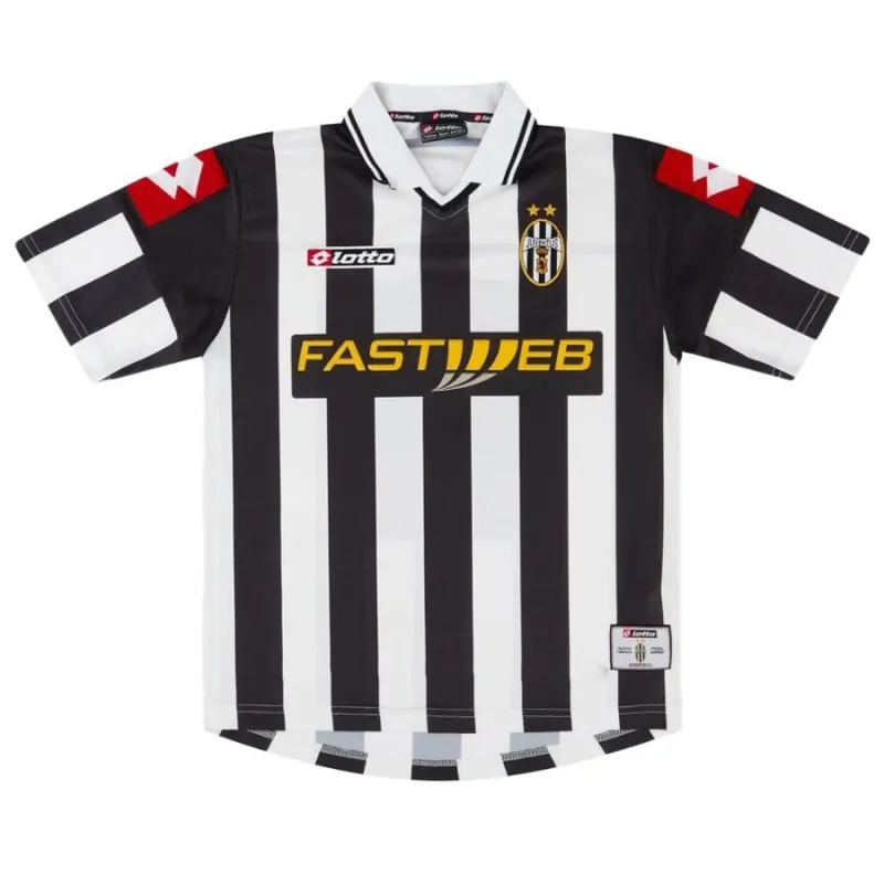 Juventus 2001/02 Retro-Heimtrikot - Weiß/Schwarz