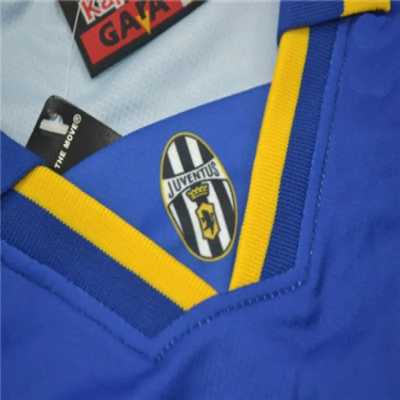 Maillot retro d'extérieur de la Ligue des champions UEFA de Juventus 1995/96 - Bleu