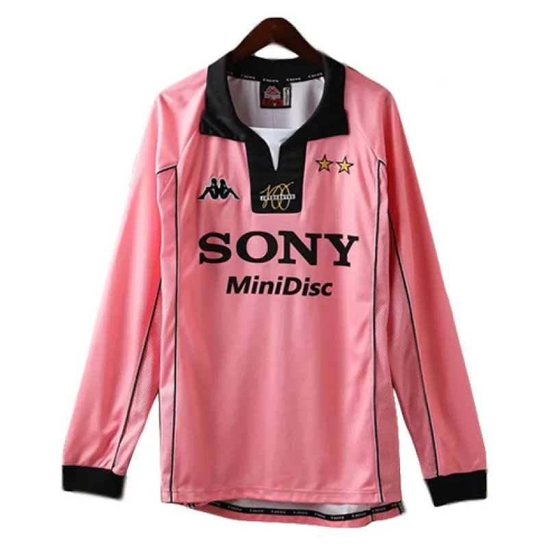 Juventus 1998 Home Retro Long - sleeve Jersey - Pink