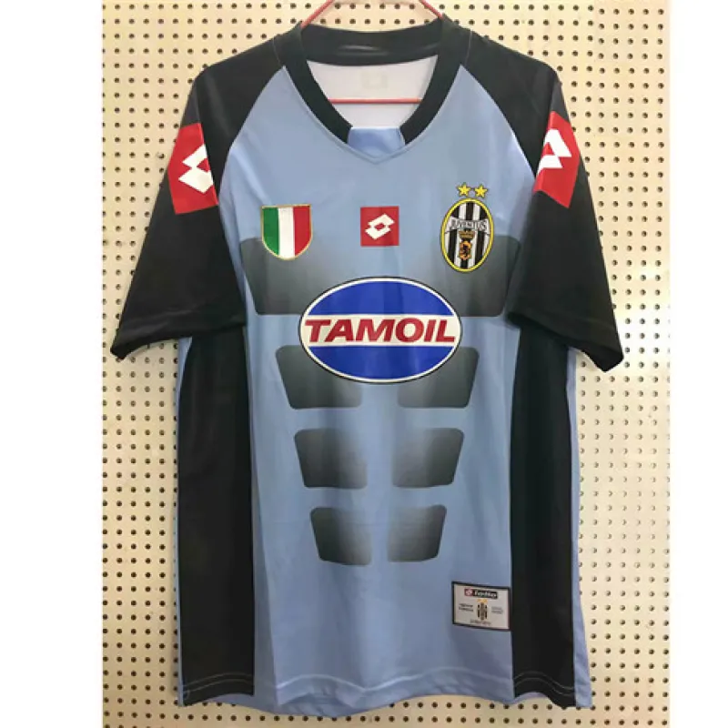 Maillot de gardien retro d'extérieur de Juventus 2002/03 - Bleu
