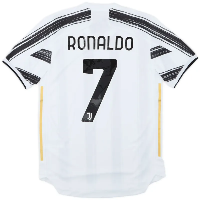 Maillot rétro domicile du joueur n°7 de Juventus de Cristiano Ronaldo 2020/21 - Blanc