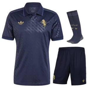Juventus 2024/25 Drittes Kinderjersey - Set - Navyblau