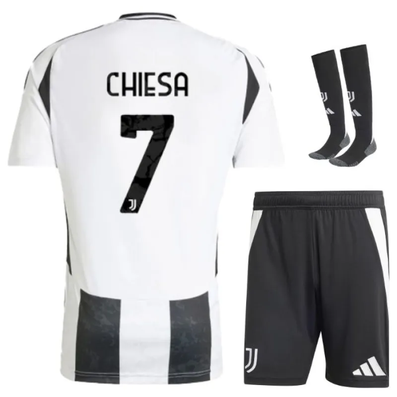 Conjunto camiseta local Juventus 2024/25 niño Chiesa