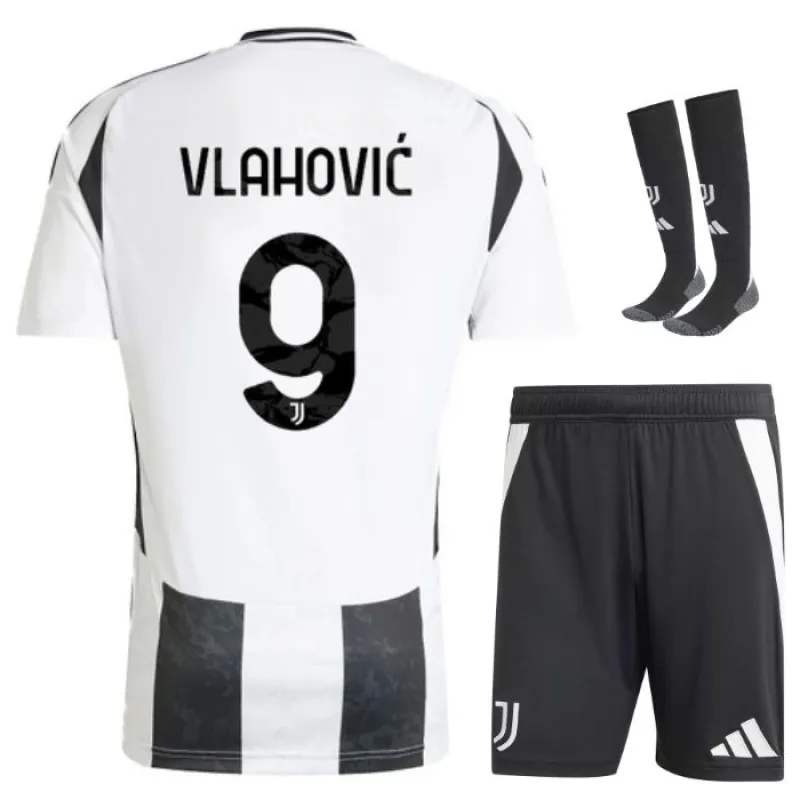 Ensemble de maillots pour enfants domicile de Juventus 2024/25 de Vlahovic - Blanc