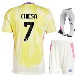 Chiesas Juventus 2024/25 Auswärts - Kinderjersey - Set - Gelb