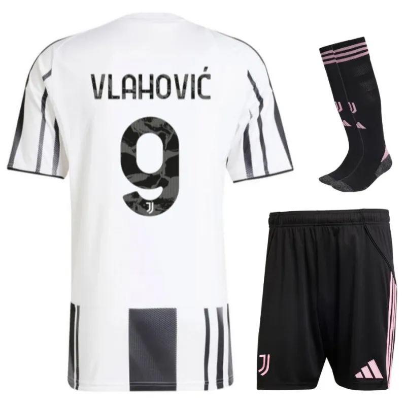 Juventus VLAHOVIC Kinder-Kit 2025/26 Heim - Weiß