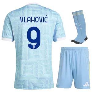 Juventus Vlahović 2025/26 Kinder-Trikot-Set - Blau