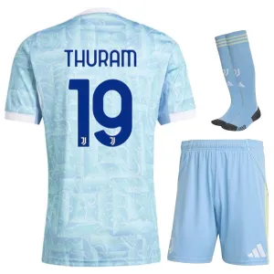 Juventus THURAM 2025/26 Kinder-Trikot-Set - Blau