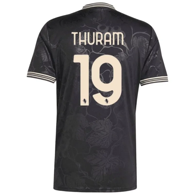 Juventus THURAM 2025/26 Maglia Third Bambino con Pantaloncini - Nera