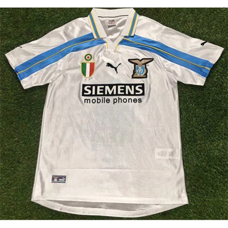 Maillot d'extérieur retro de Lazio 2000/01 - Blanc