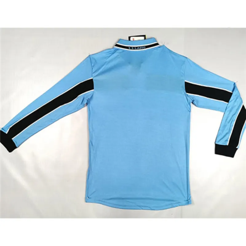 Lazio 1998 - 00 Home Retro Long Sleeve Jersey - Blue