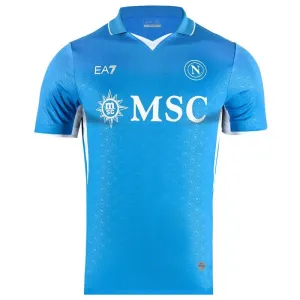 Le maillot domicile 2024/25 du Napoli - bleu