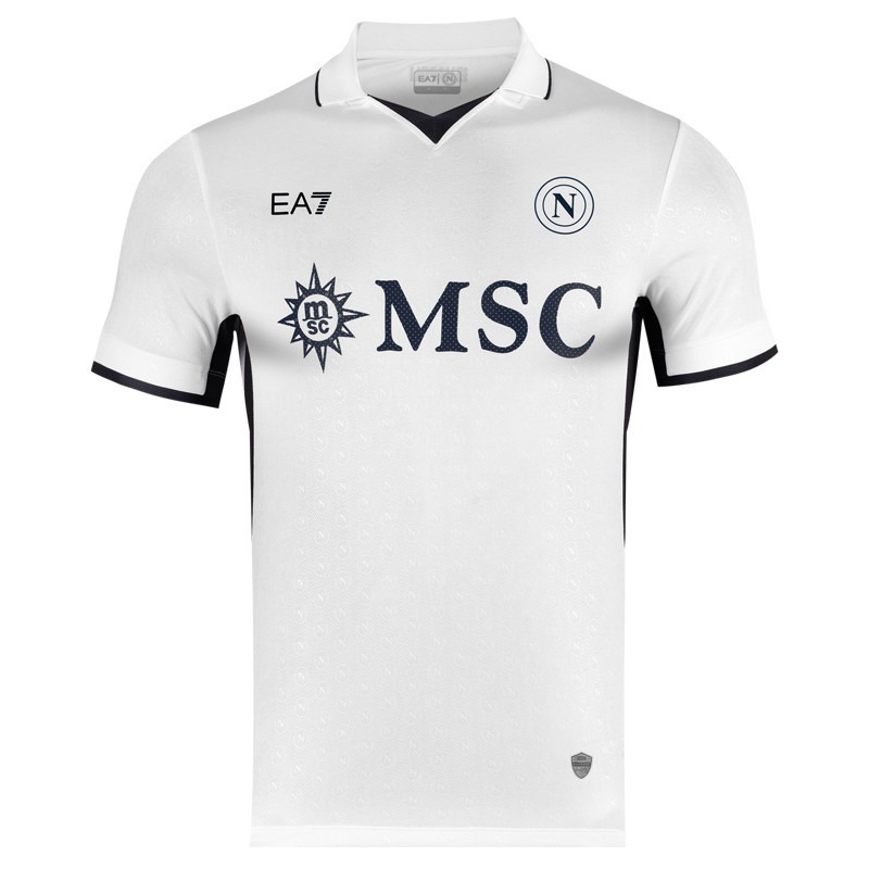 The 2024/25 away jersey of Napoli - white