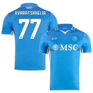 Maillot de domicile de Napoli 2024/25 de Kvaratskhelia - Bleu