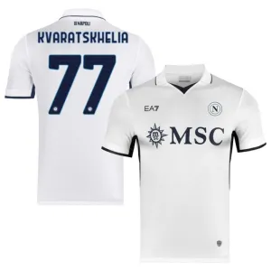 Maglia di fuori campo di Napoli 2024/25 di Kvaratskhelia - Bianca