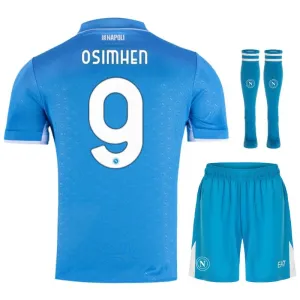Set di maglie per bambini di casa di Napoli 2024/25 di Osimhen - Blu