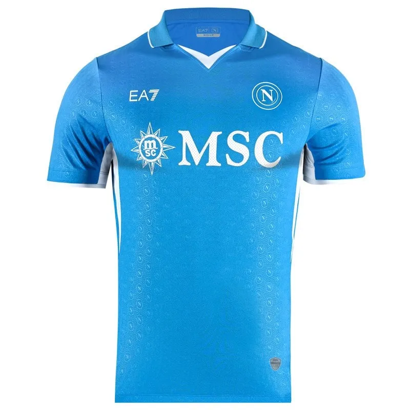 Jeux de maillots pour enfants domicile de Napoli 2024/25 de Kvaratskhelia - Bleu