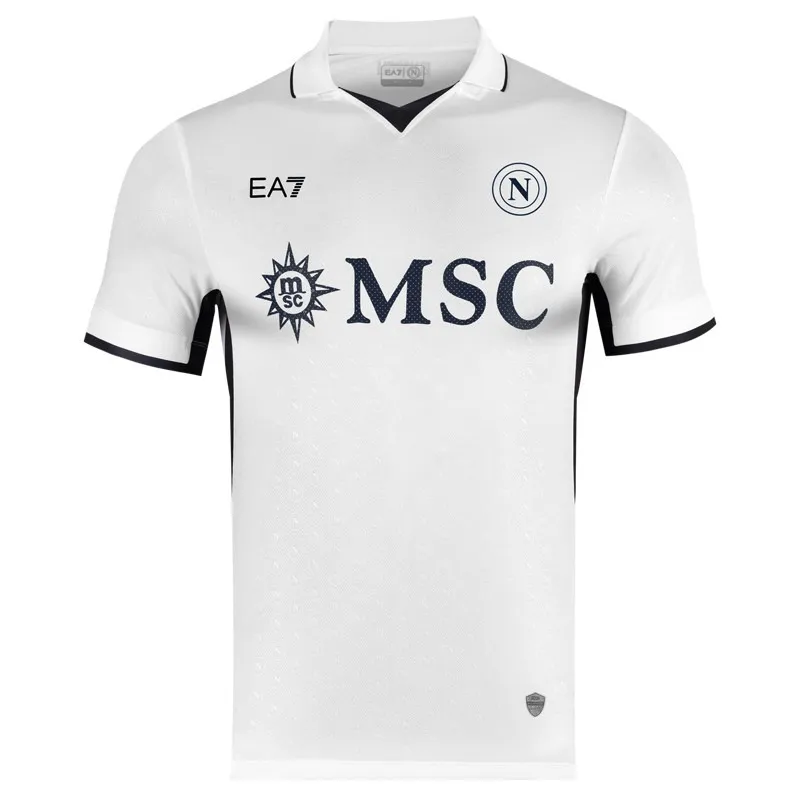 Jeux de maillots pour enfants d'extérieur de Napoli 2024/25 de Kvaratskhelia - Blanc
