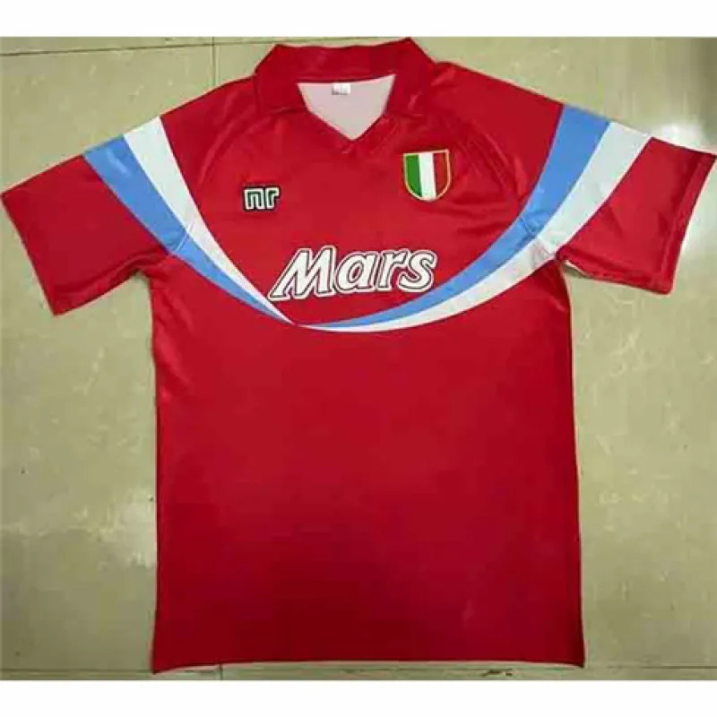Maillot rétro d'extérieur de Naples 1990/91 - Rouge