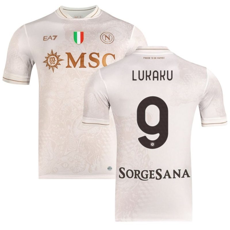 Maglia in trasferta di LUKAKU per il Napoli 2025/26 - Beige