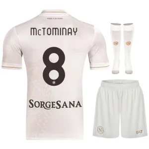 Napoli McTOMINAY 2025/26 Auswärts-Kinder-Trikot-Set - Beige