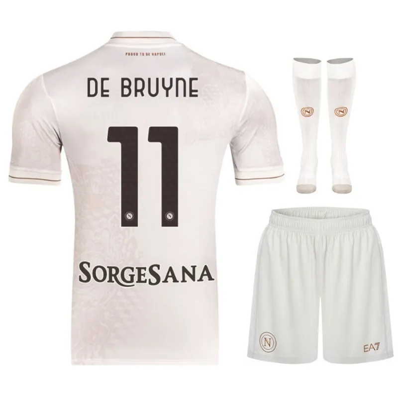 Set de maillot enfant à l'extérieur de DE BRUYNE pour le Napoli 2025/26 - Beige