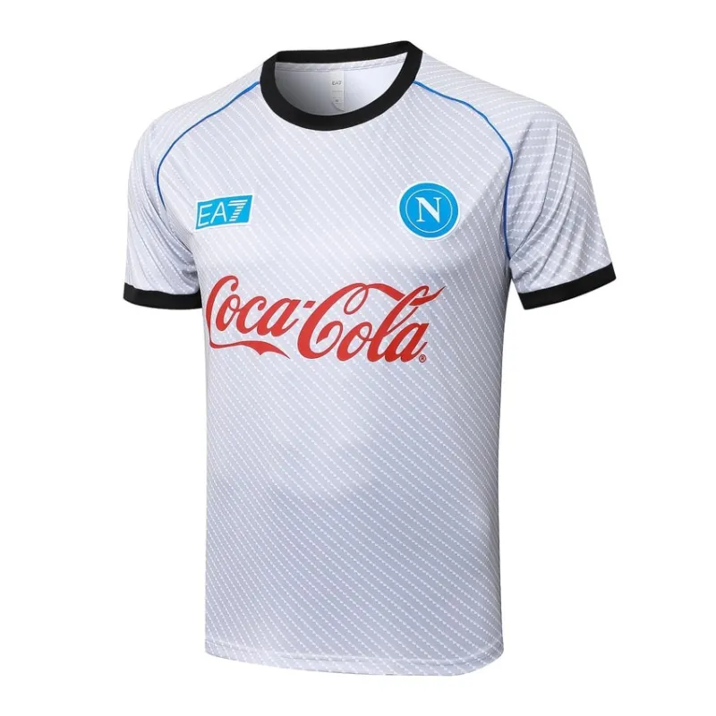 Neapel 2025/26 Trainings Trikot + Shorts - Weiß