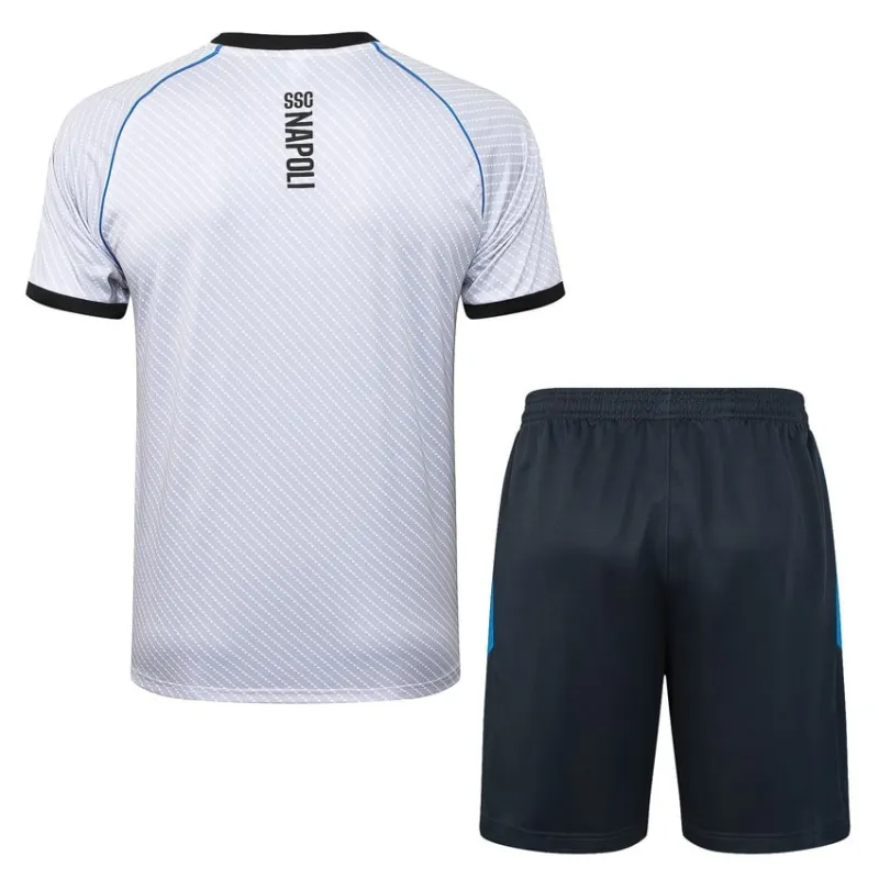 Neapel 2025/26 Trainings Trikot + Shorts - Weiß