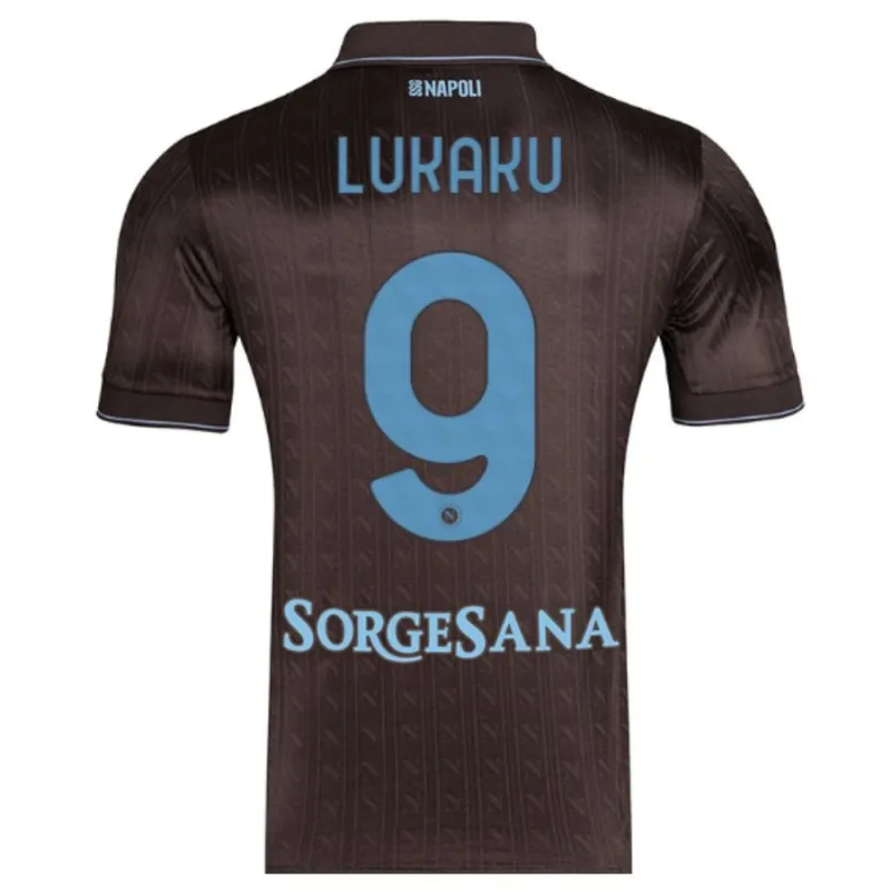 Neapel LUKAKU 2025/26 Kinder Drittes Kit - Schwarz