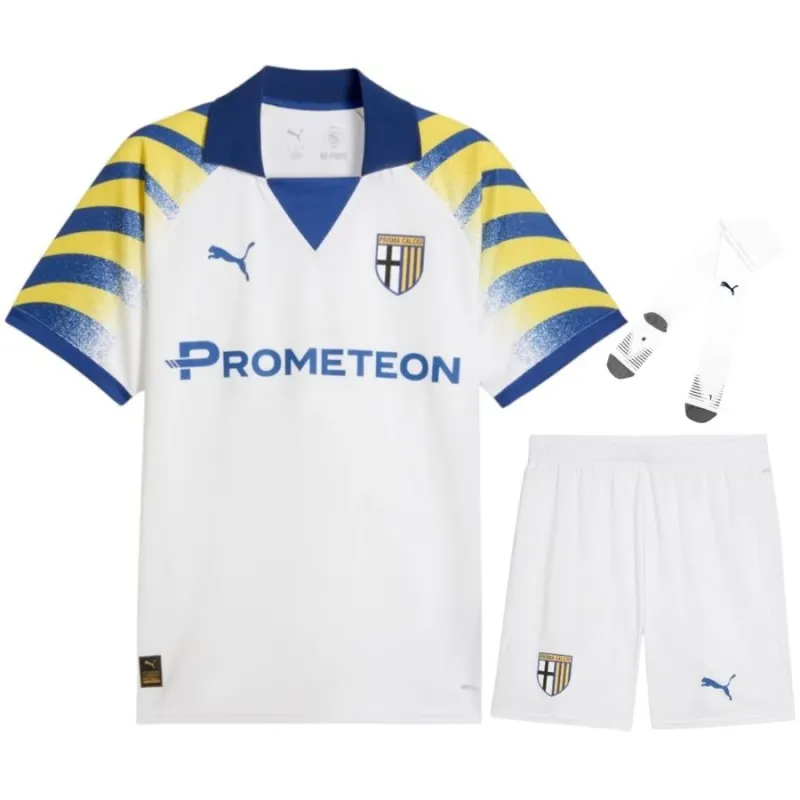 Parma 2025/26 Drittes Kinder-Trikot-Set - Blau/Gelb