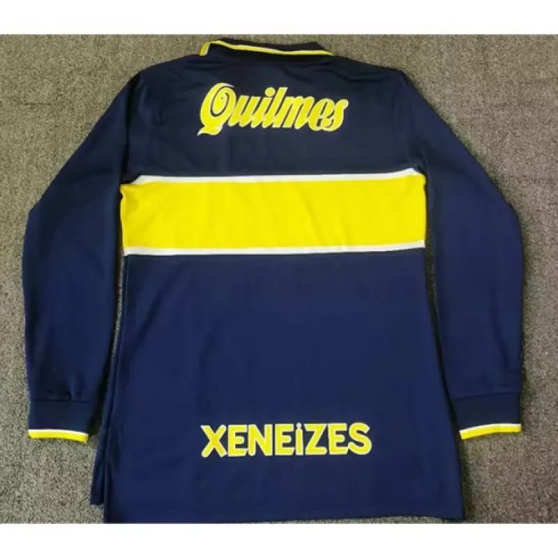 Maillot long-sleeved retrô domicile de Boca Juniors 1997 - Bleu