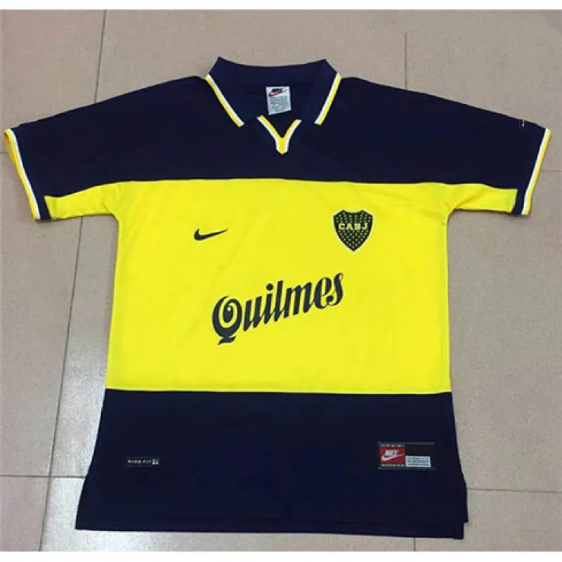 Maillot retrô domicile de Boca Juniors en 1999 - Jaune